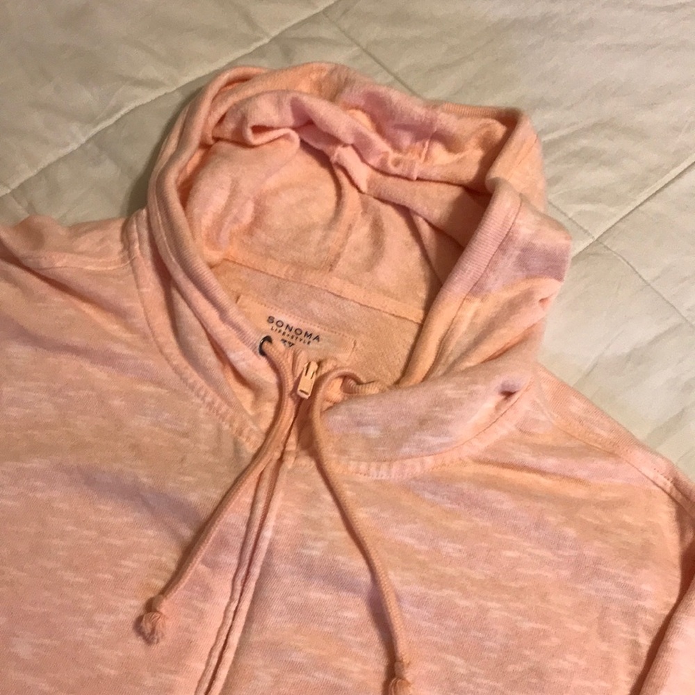 Peach zip-up hoodie